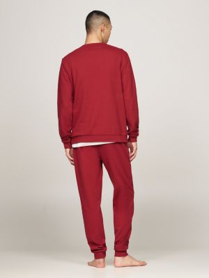 red th original lounge sweatshirt for men tommy hilfiger