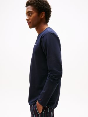 braun hilfiger monotype gewebter pyjama mit print für herren - tommy hilfiger