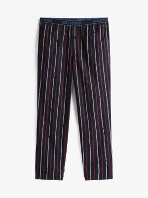 braun hilfiger monotype gewebter pyjama mit print für herren - tommy hilfiger