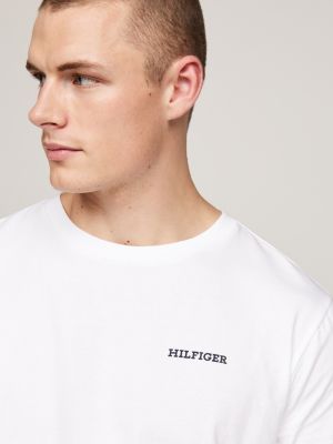 orange hilfiger monotype geweven pyjamaset met print voor heren - tommy hilfiger
