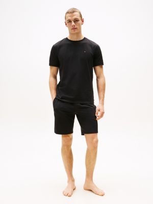 schwarz slim fit lounge-t-shirt für herren - tommy hilfiger