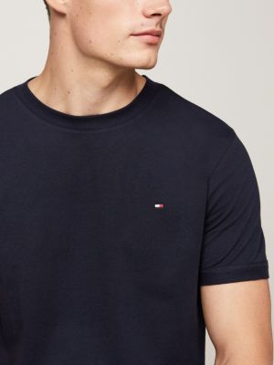 blauw slim fit lounge-t-shirt voor heren - tommy hilfiger