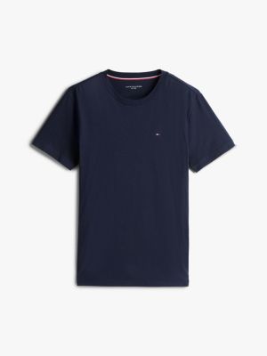 blauw slim fit lounge-t-shirt voor heren - tommy hilfiger