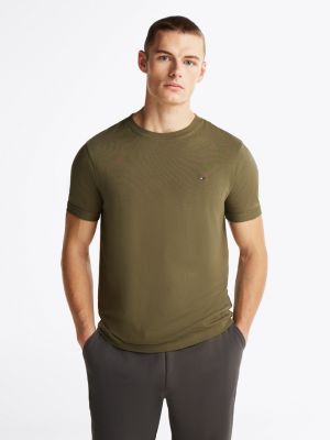 grün slim fit lounge-t-shirt für herren - tommy hilfiger