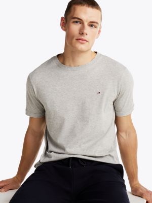 grau slim fit lounge-t-shirt für herren - tommy hilfiger