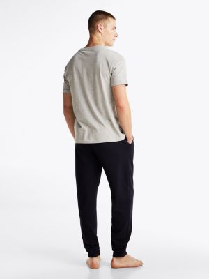 grau slim fit lounge-t-shirt für herren - tommy hilfiger