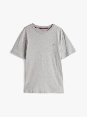 grau slim fit lounge-t-shirt für herren - tommy hilfiger