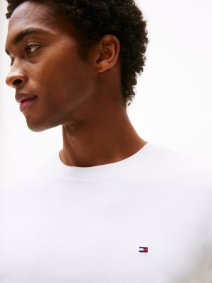 white slim lounge t-shirt for men tommy hilfiger