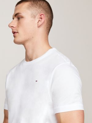 white slim lounge t-shirt for men tommy hilfiger