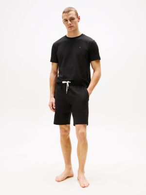 black regular fit lounge-shorts für herren - tommy hilfiger