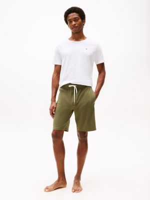 shorts lounge regular fit khaki da uomini tommy hilfiger