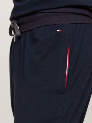 blue essential drawstring lounge joggers for men tommy hilfiger