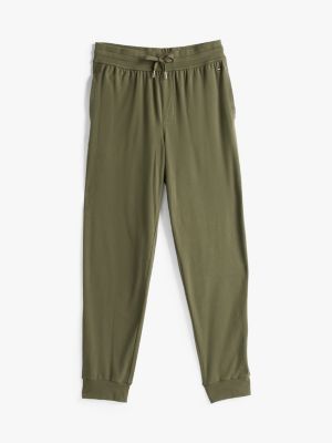 green essential drawstring lounge joggers for men tommy hilfiger