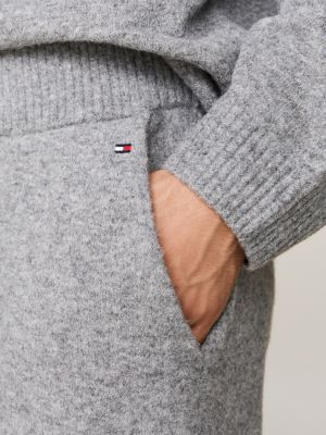 grau th established lounge-jogginghose mit wolle für herren - tommy hilfiger