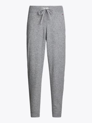 grey th established lounge joggers with wool for men tommy hilfiger