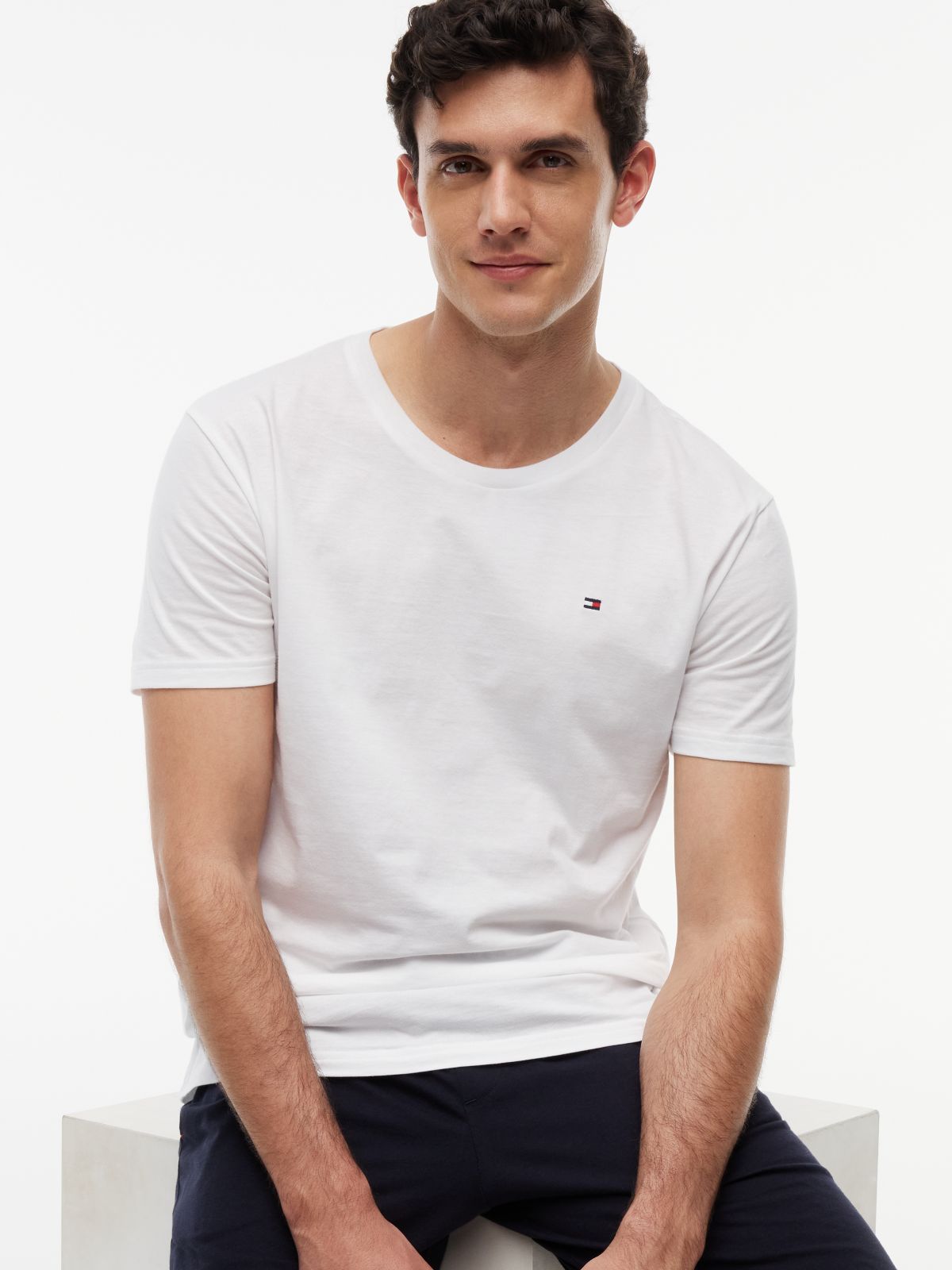 3-Pack Signature Jersey Lounge T-Shirts — White