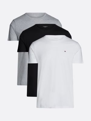 multi 3er-pack signature t-shirts mit stickerei für herren - tommy hilfiger