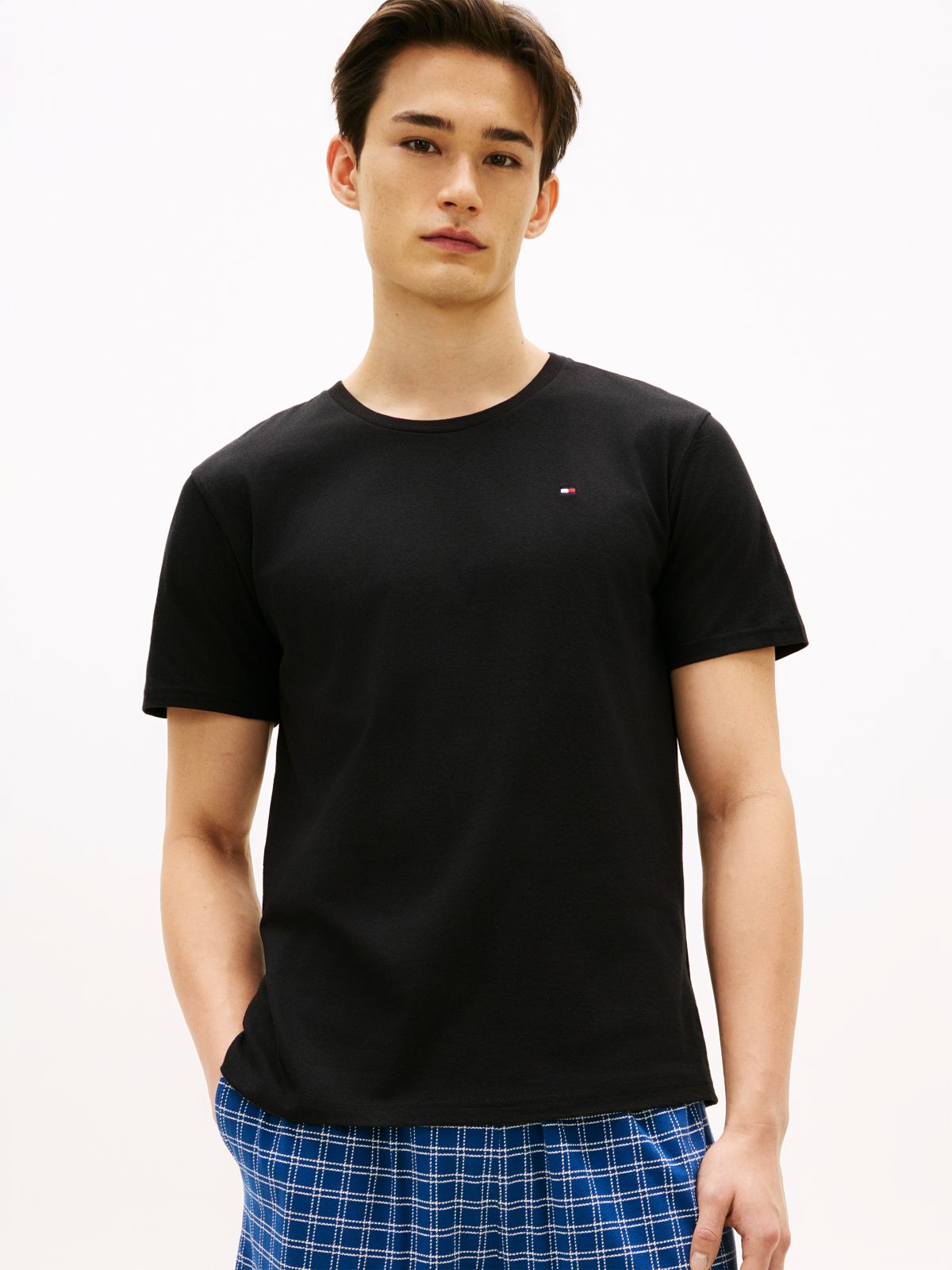 3-Pack Signature Jersey Lounge T-Shirts — Black