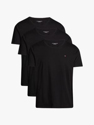 multi 3er-pack signature t-shirts mit stickerei für herren - tommy hilfiger