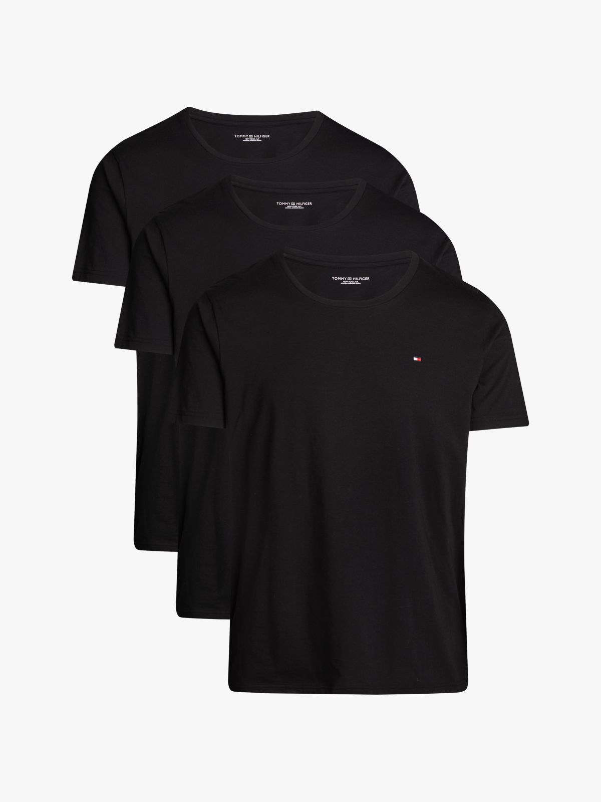 3-Pack Signature Jersey Lounge T-Shirts — Black