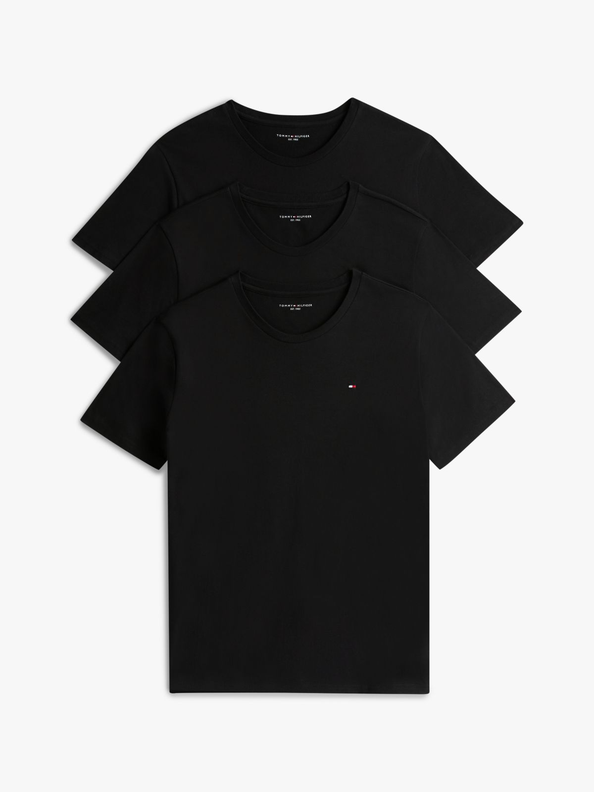 3-Pack Signature Jersey Lounge T-Shirts — Black