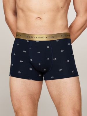 confezione regalo boxer aderenti e calzini blu da uomini tommy hilfiger