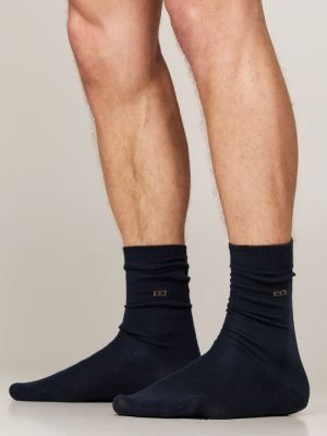 coffret cadeau boxer et chaussettes à motif bleu pour hommes tommy hilfiger