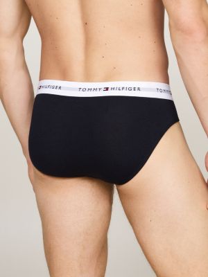 5 pack slip con elastico iconico bianco da uomini tommy hilfiger