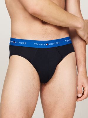 5 pack slip con elastico iconico bianco da uomini tommy hilfiger