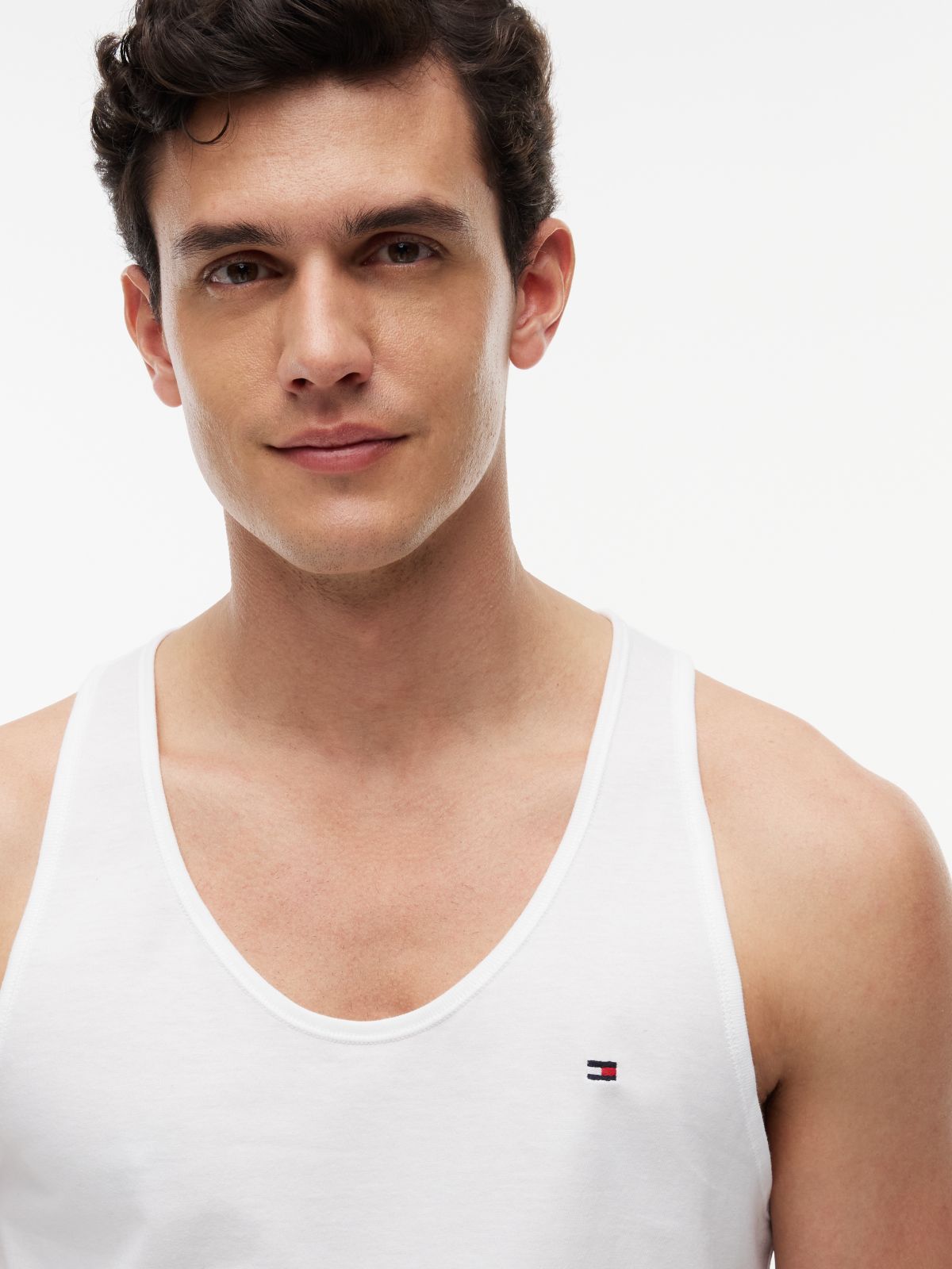 3-Pack Signature Round Neck Tank Tops — White