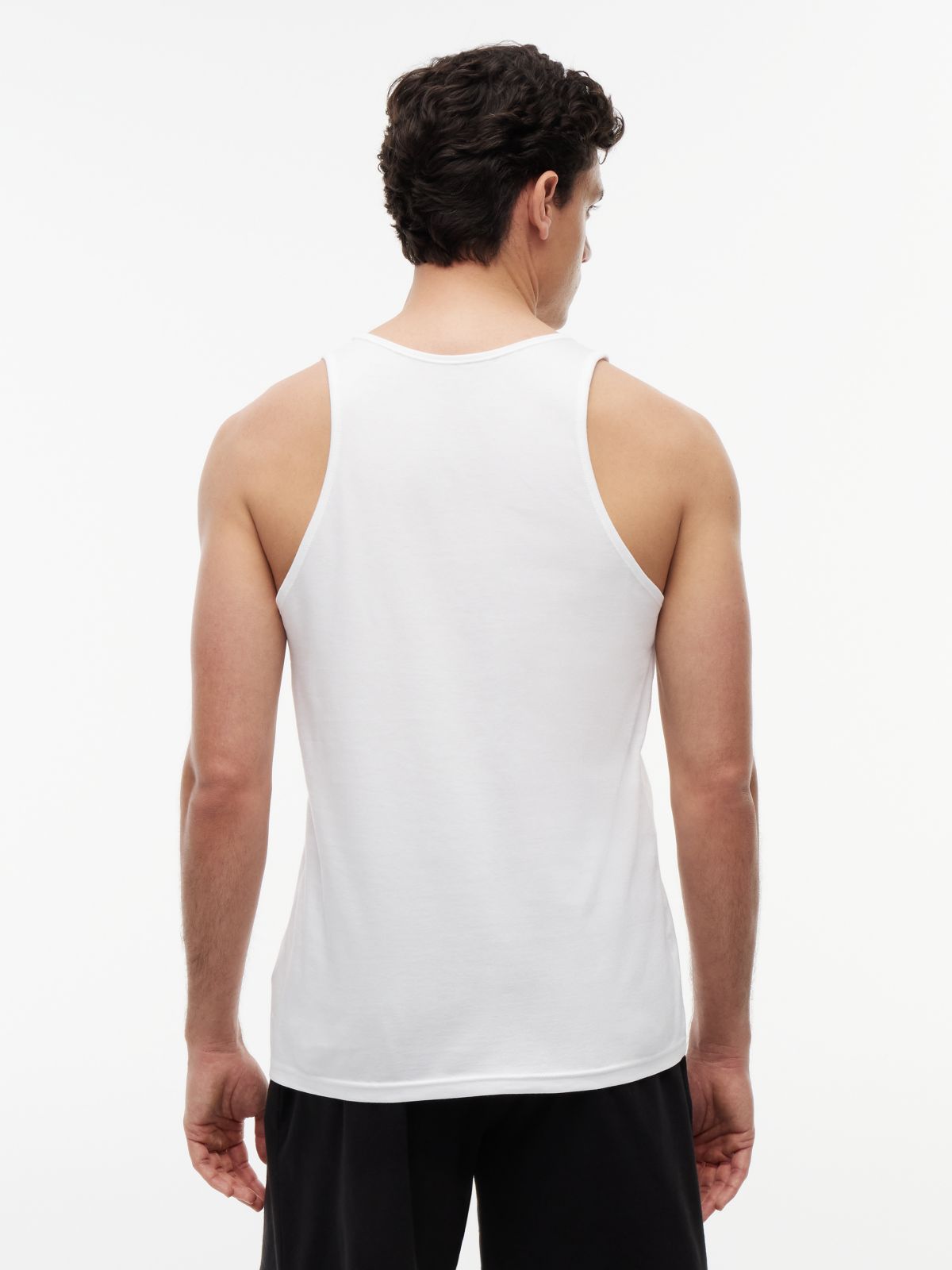 3-Pack Signature Round Neck Tank Tops — White