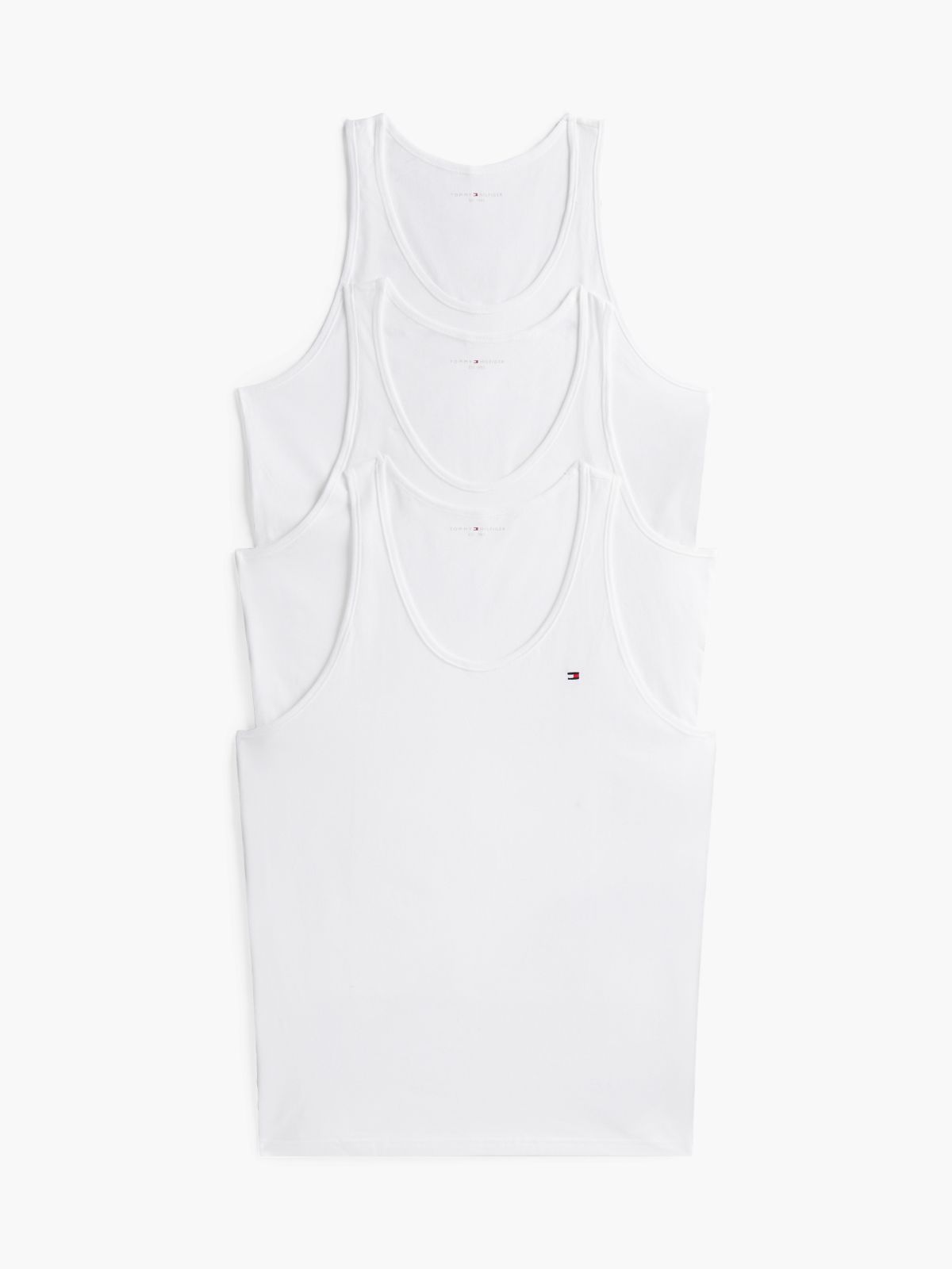 3-Pack Signature Round Neck Tank Tops — White
