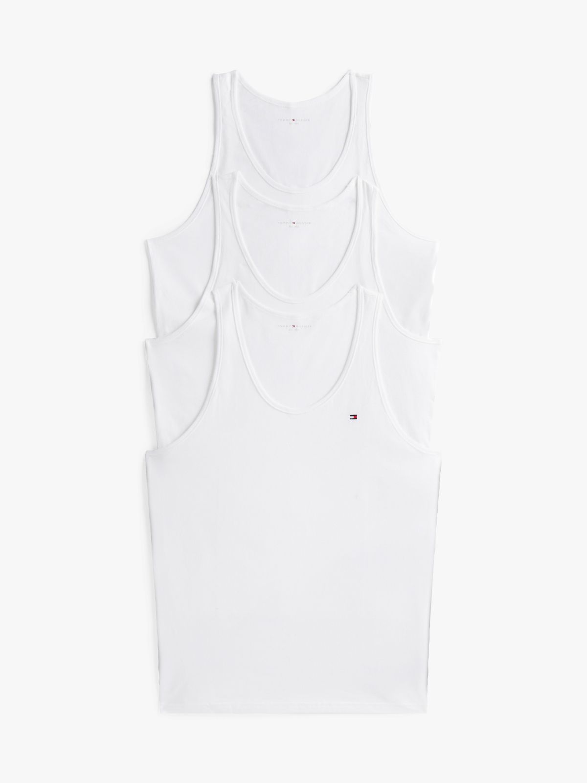 3-Pack Signature Round Neck Tank Tops — White
