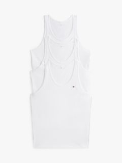 3-Pack Signature Round Neck Tank Tops — White 1