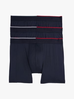 3 pack boxer aderenti in microfibra multi da uomini tommy hilfiger