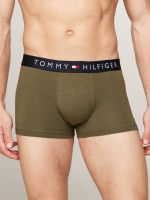 beige 3-pack th original logo waistband trunks for men tommy hilfiger