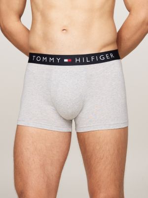 beige original set van 3 boxershorts met logo voor heren - tommy hilfiger