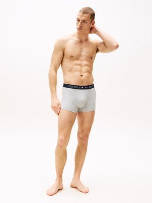 beige original set van 3 boxershorts met logo voor heren - tommy hilfiger