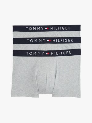 lot de 3 boxers original à ceinture à logo beige pour hommes tommy hilfiger