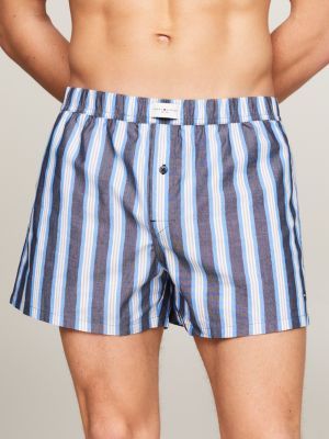 Men's Fashion Striped Boxers Shorts 100% Cotton Loose - Temu