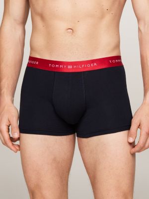 set regalo 3 pack boxer aderenti con logo rosso da uomini tommy hilfiger