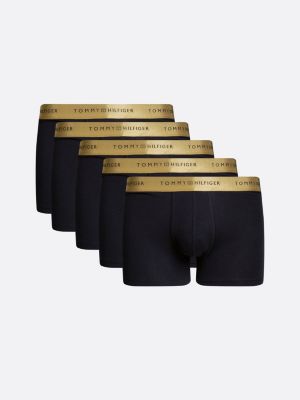 set regalo 5 pack boxer aderenti con logo gold da uomini tommy hilfiger