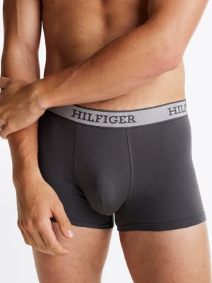 lot de 3 boxers hilfiger monotype à logo beige pour hommes tommy hilfiger