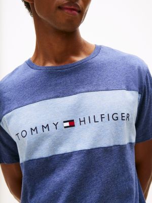 multi th original colour-blocked lounge t-shirt for men tommy hilfiger