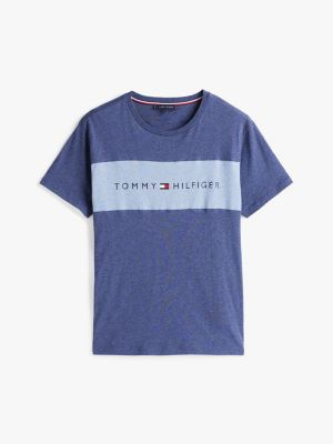 t-shirt lounge original color block multicolore da uomini tommy hilfiger