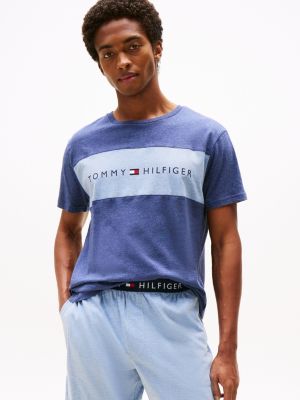 t-shirt lounge original color block multi da uomini tommy hilfiger