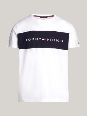 weiß original lounge-t-shirt mit color block für herren - tommy hilfiger