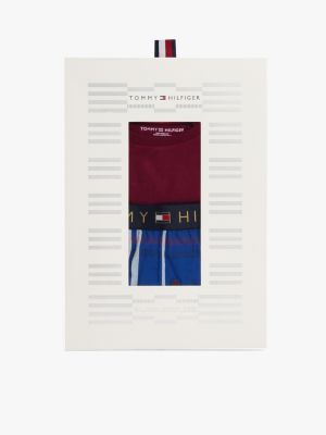 braun original langarm-pyjama inkl. geschenkbox für herren - tommy hilfiger