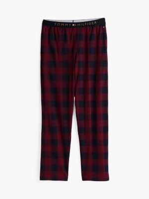 blue th original print jersey pyjama bottoms for men tommy hilfiger