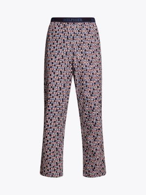 bruin hilfiger monotype pyjamabroek met print voor heren - tommy hilfiger